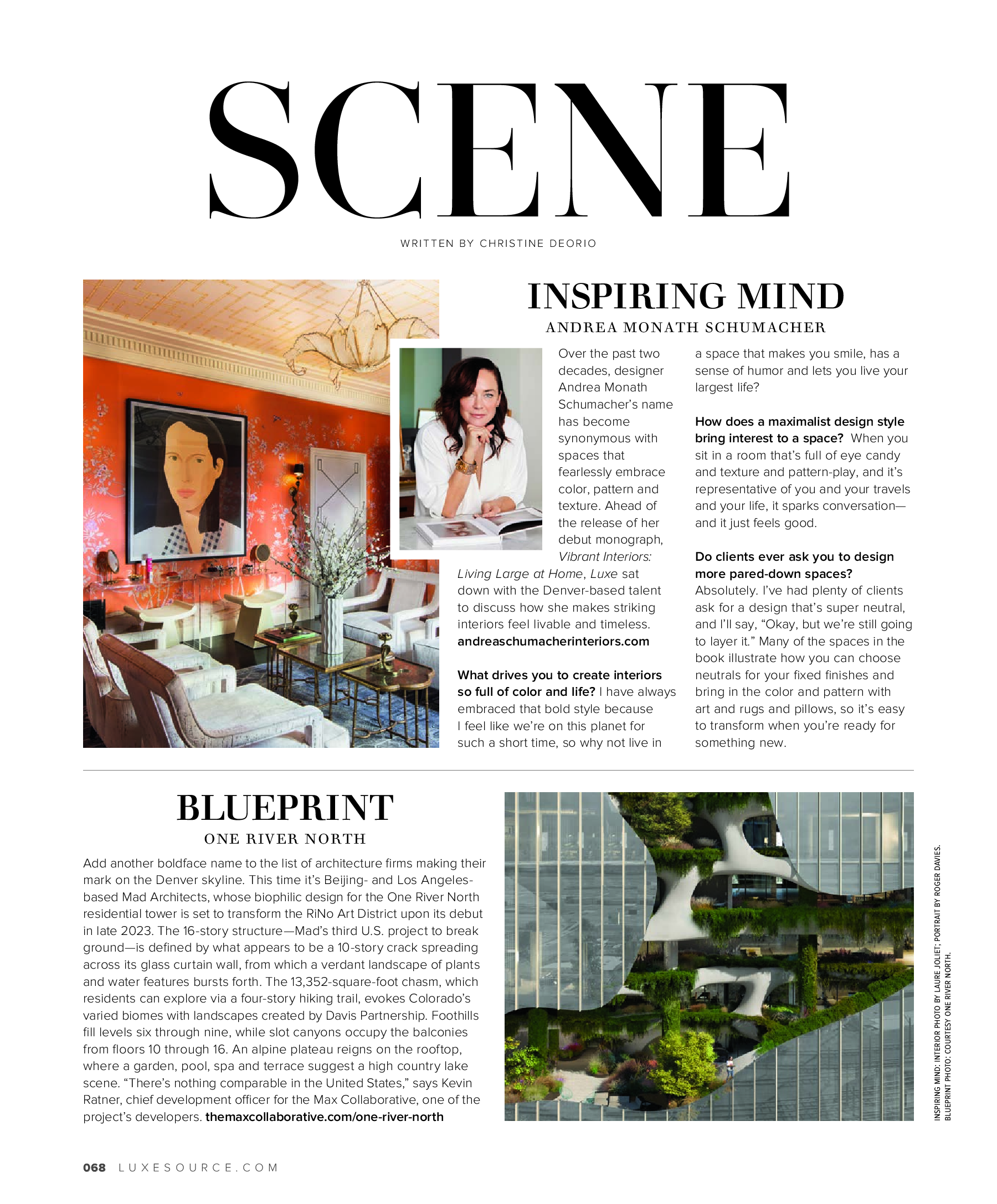 Luxe Article for One River North